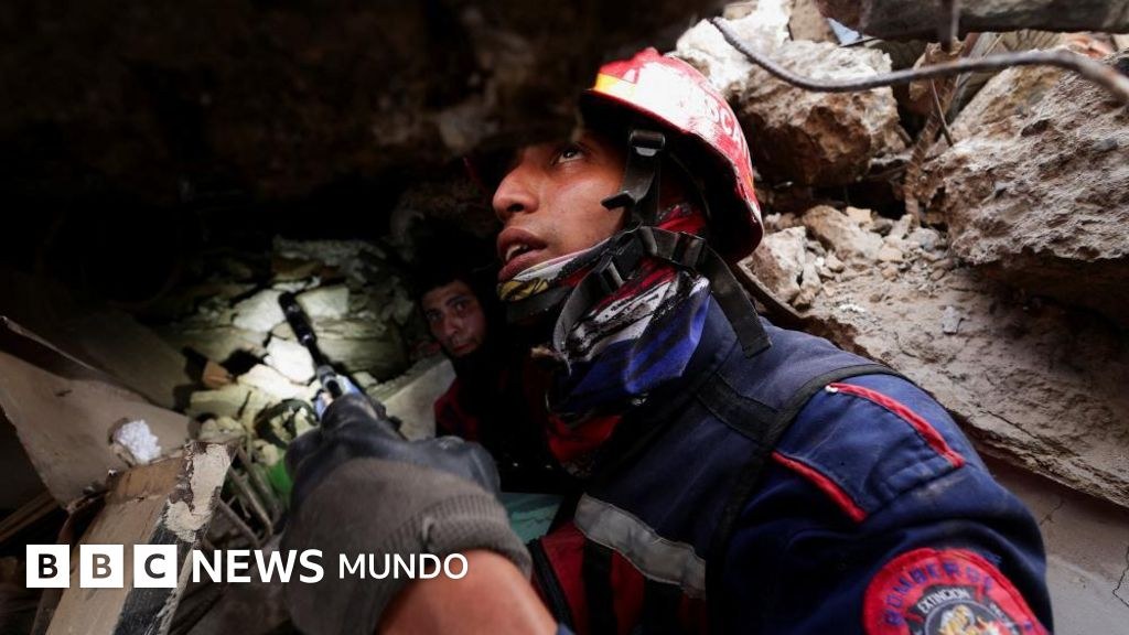 Perros, drones y detectores de sonido: cómo encuentran sobrevivientes los rescatistas en Venezuela
